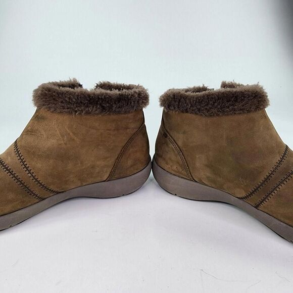 Abeo Aberdeen Paw Women's Shoes Brown US 8.5 M Slip On Fur Trim Zip Ankle Boots - Picture 7 of 11